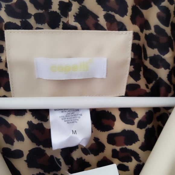 NWT Capelli Trench Raincoat Tan Medium - Picture 3 of 8